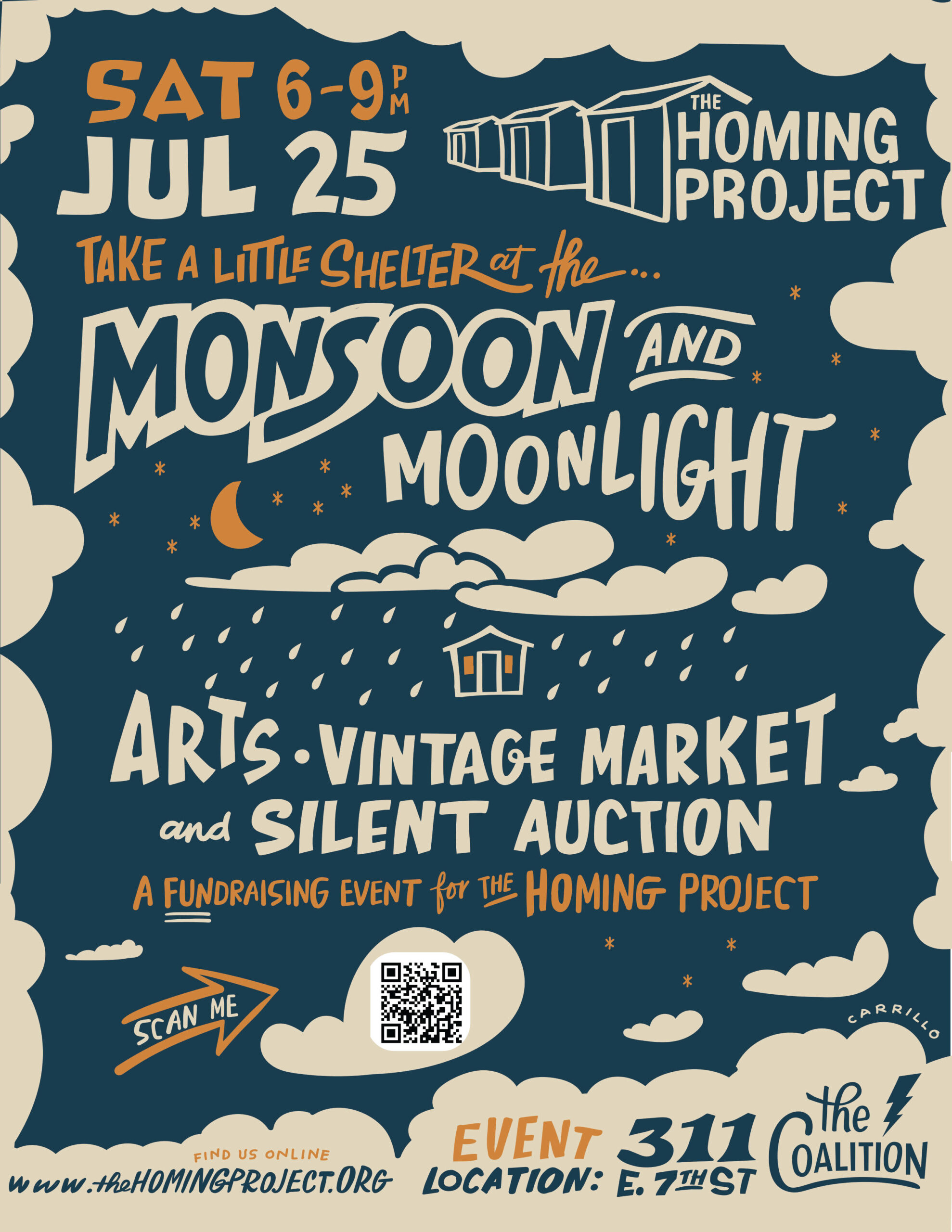 July 25: Monsoon and Moonlight: Arts, Vintage Market, and Silent Auction